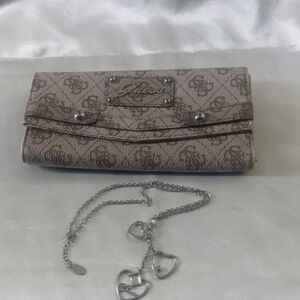 Guess Vintage Eloise Taupe Brown Women's Clutch
